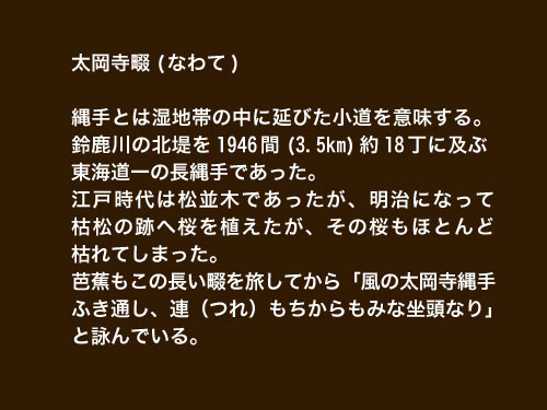 太岡寺畷(なわて)解説