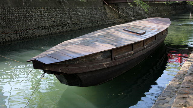 大垣 船町港の復元船