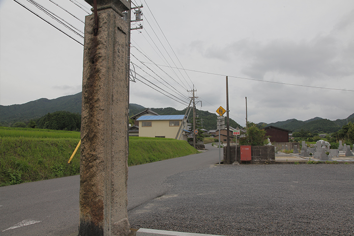 玉林寺山門前を通る大和街道