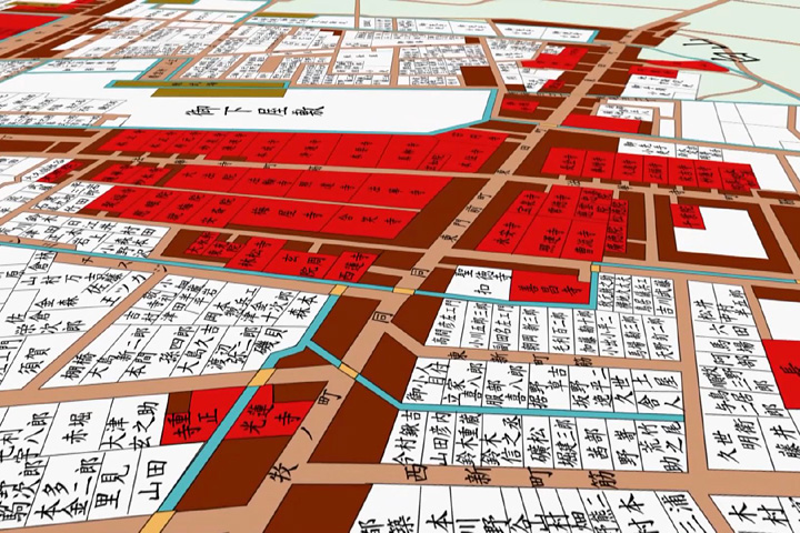 江戸時代後期の東寺町地図　