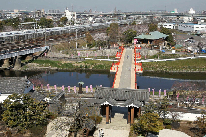 五条川と清洲古城跡