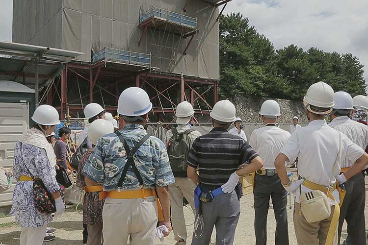 西南隅櫓保存修理工事現場見学会