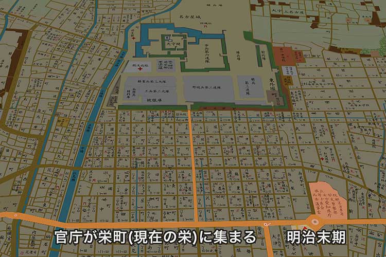 明治末期の名古屋中心部